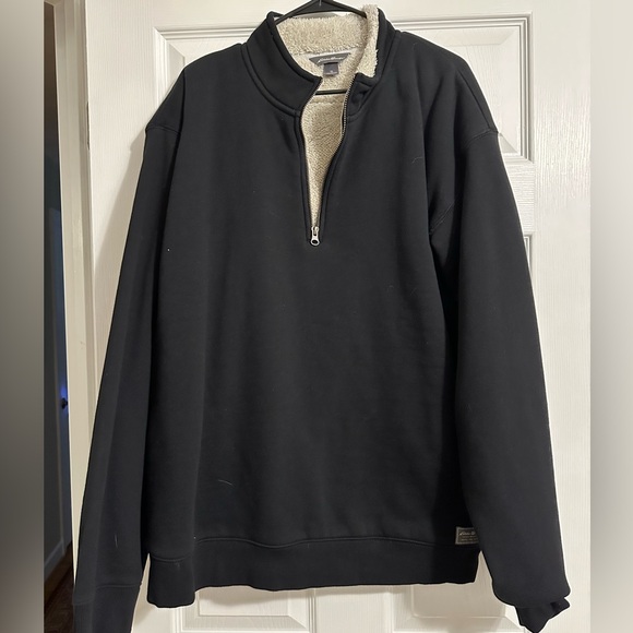 Men's Eddie Bauer Faux-Shearling-Lined 1/4-Zip Size TL - Picture 1 of 4
